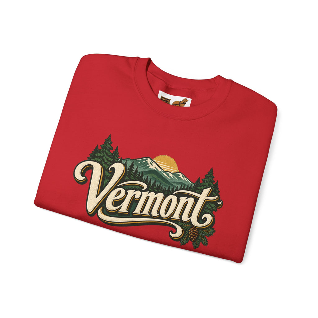 Vermont Retro Mountain Crewneck Sweatshirt