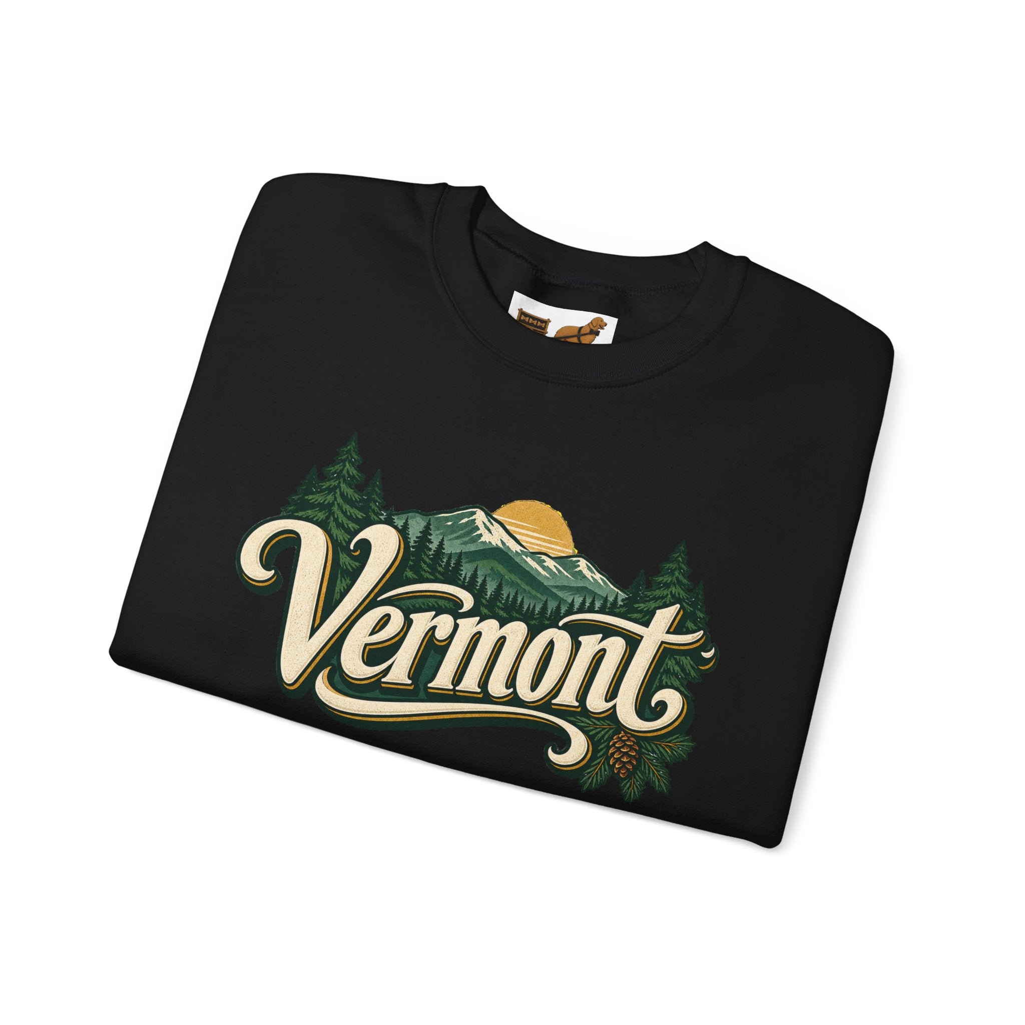 Vermont Retro Mountain Crewneck Sweatshirt