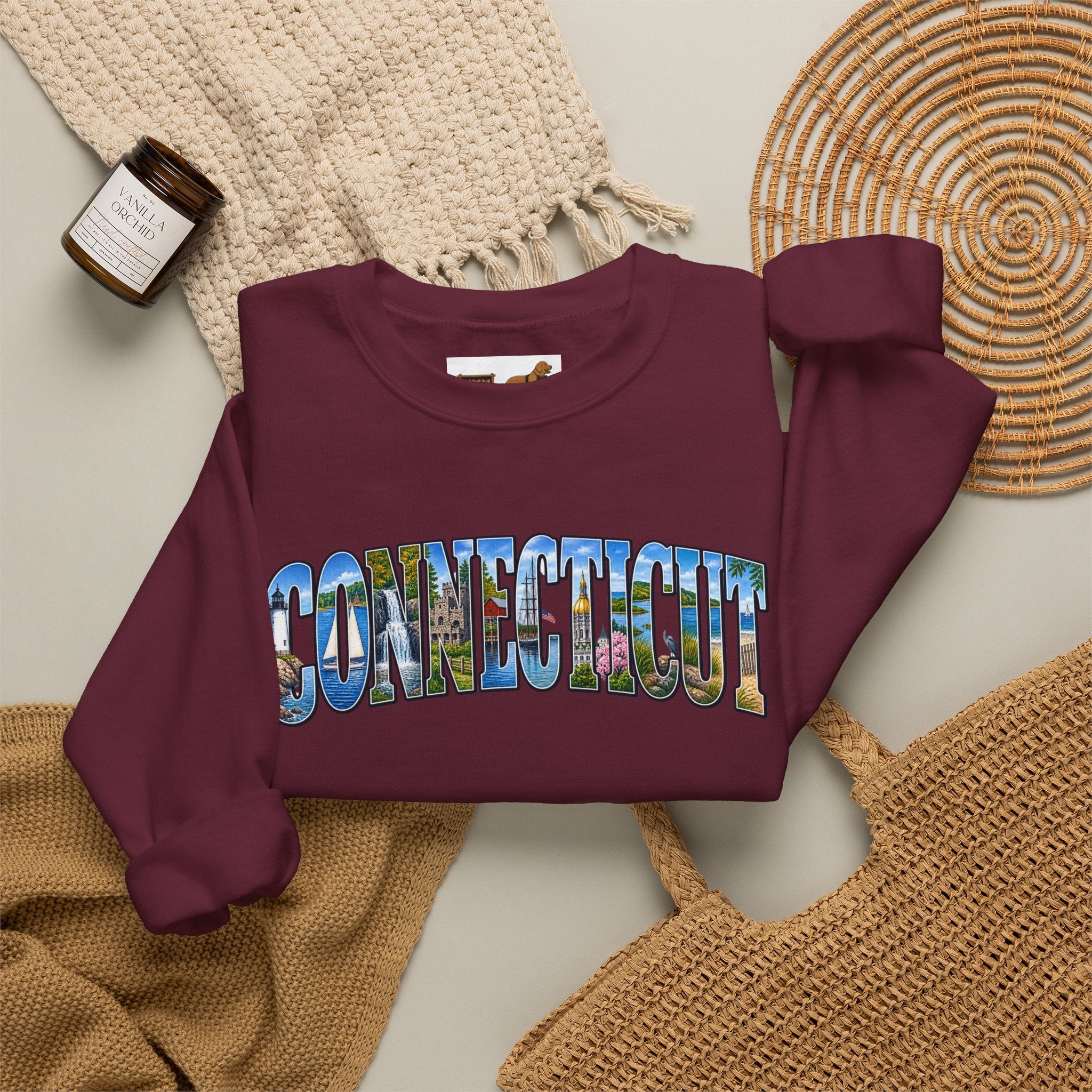 Connecticut Retro Crewneck Sweatshirt