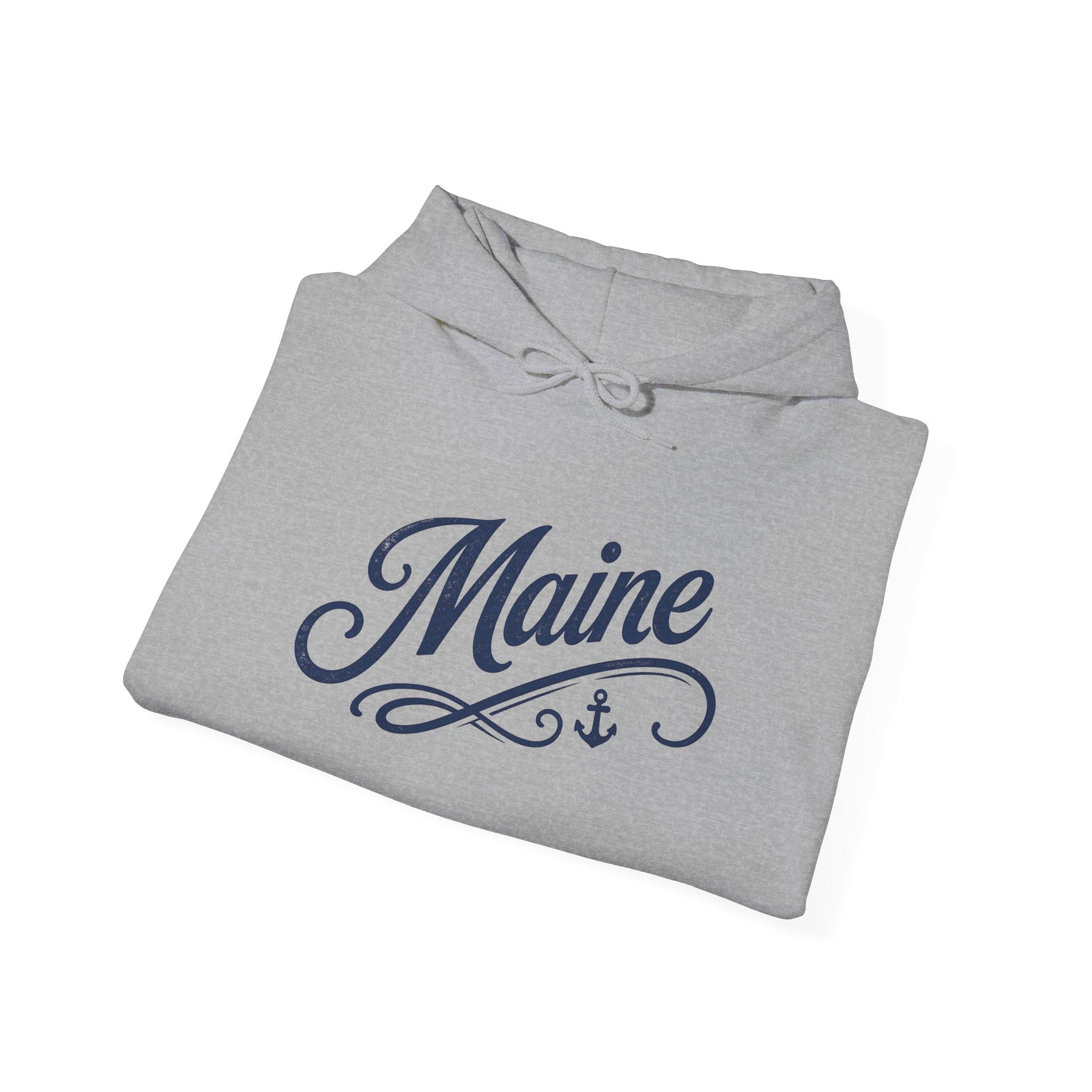 Maine Lighthouse Hoodie — Scenic Sunset & Loyal Dog Coastal Sweatshirt