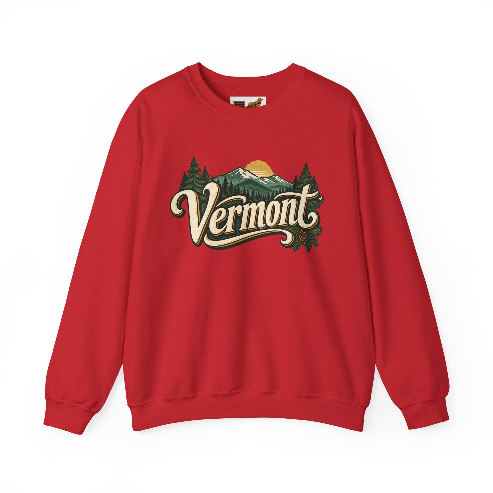 Vermont Retro Mountain Crewneck Sweatshirt