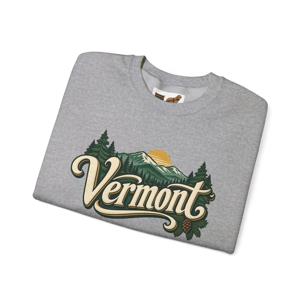 Vermont Retro Mountain Crewneck Sweatshirt