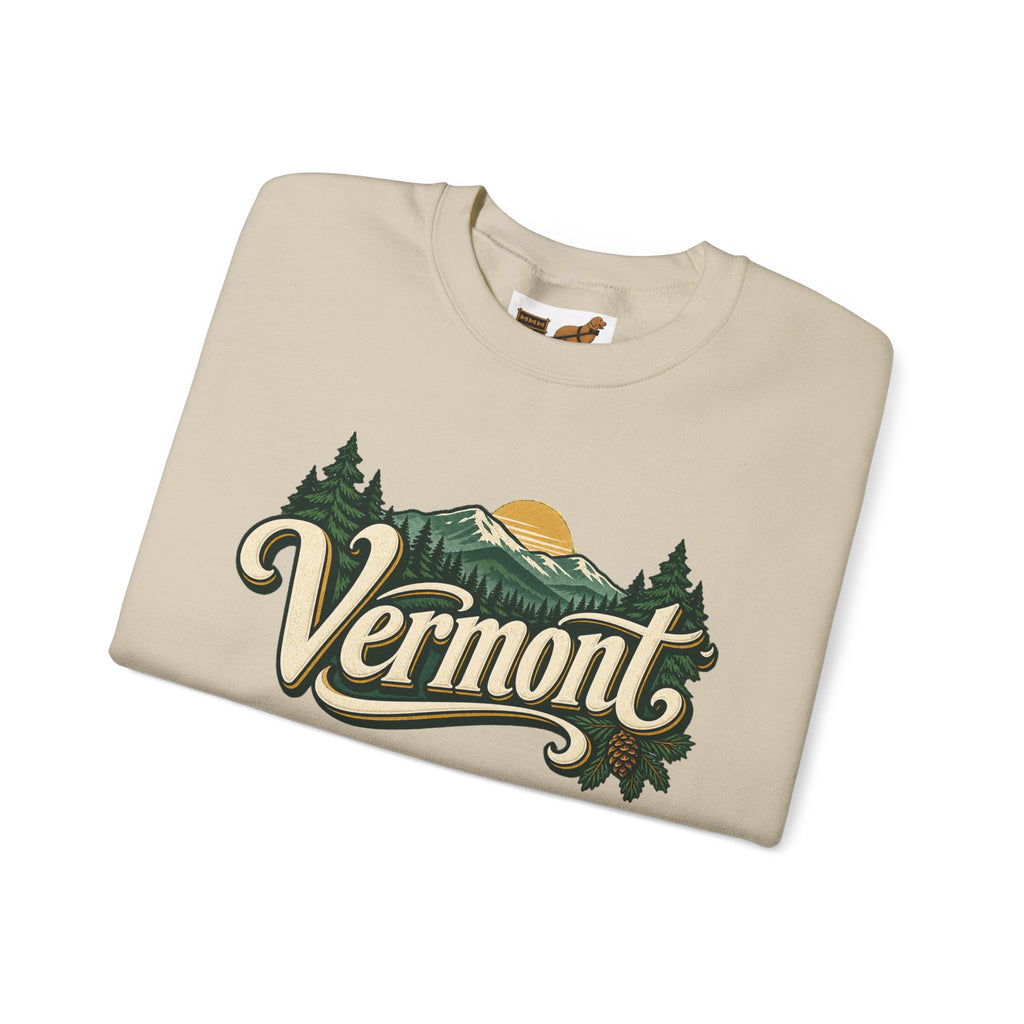 Vermont Retro Mountain Crewneck Sweatshirt