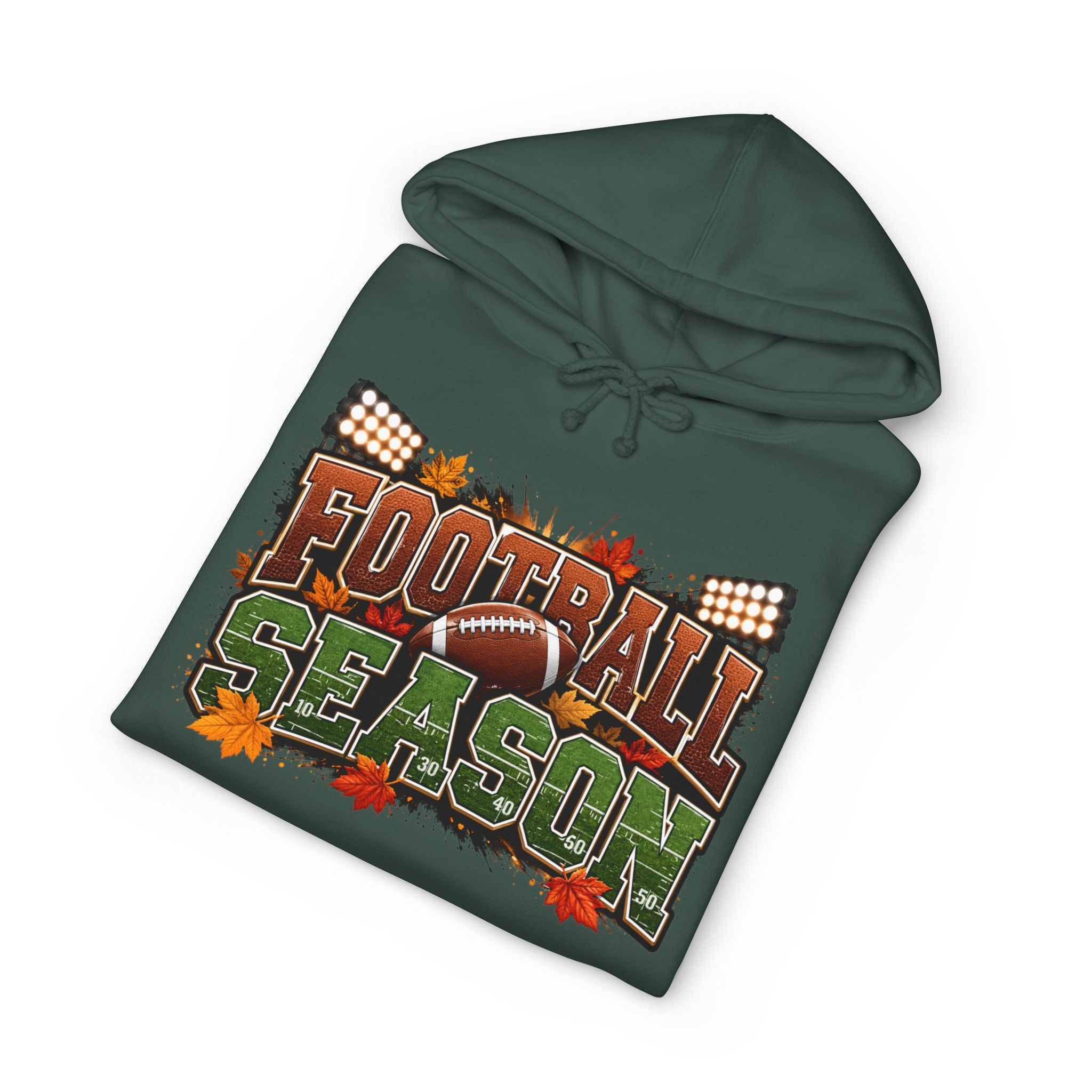 Football Season Hoodie – Fall Tailgate Pullover with Football & Stadium Graphics