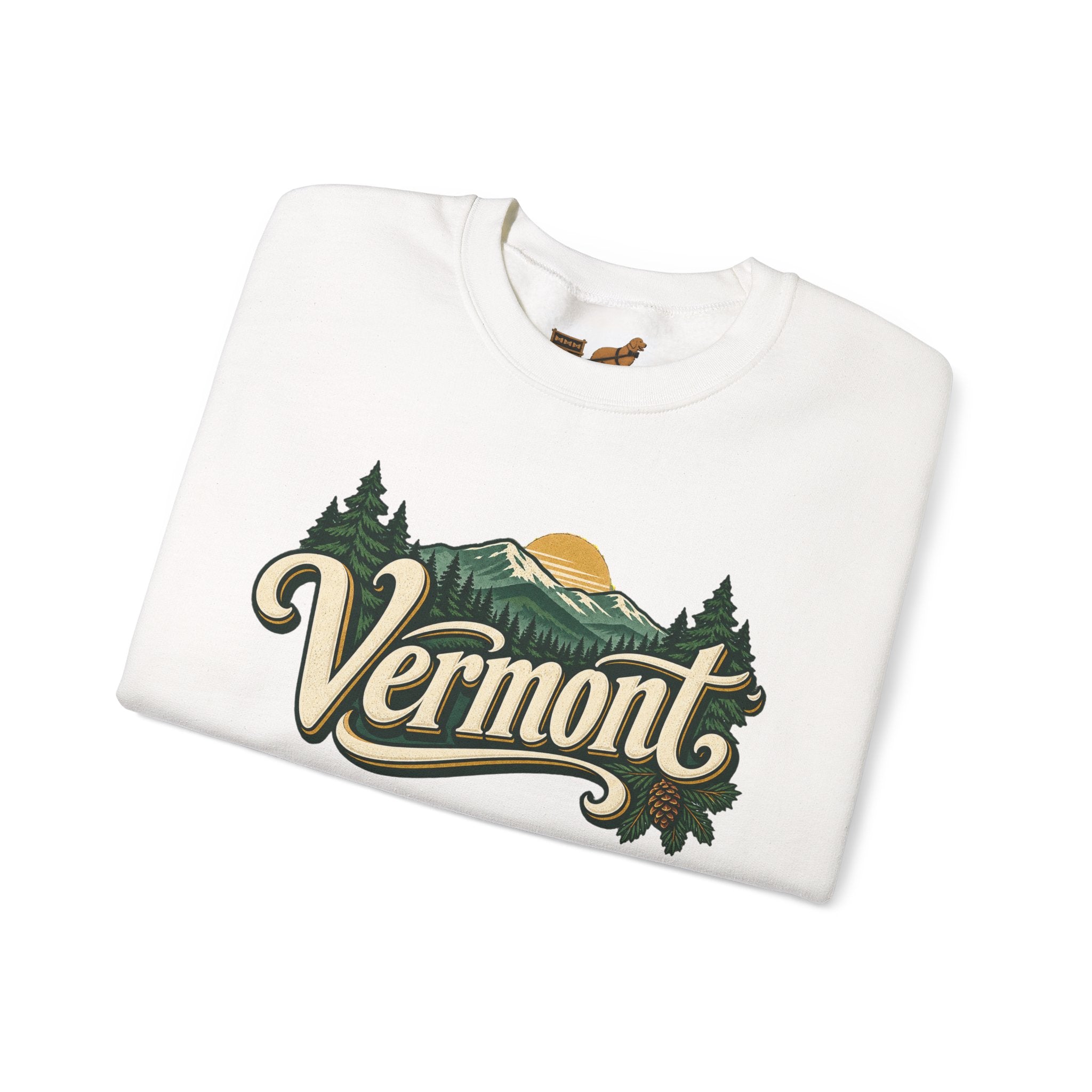 Vermont Retro Mountain Crewneck Sweatshirt