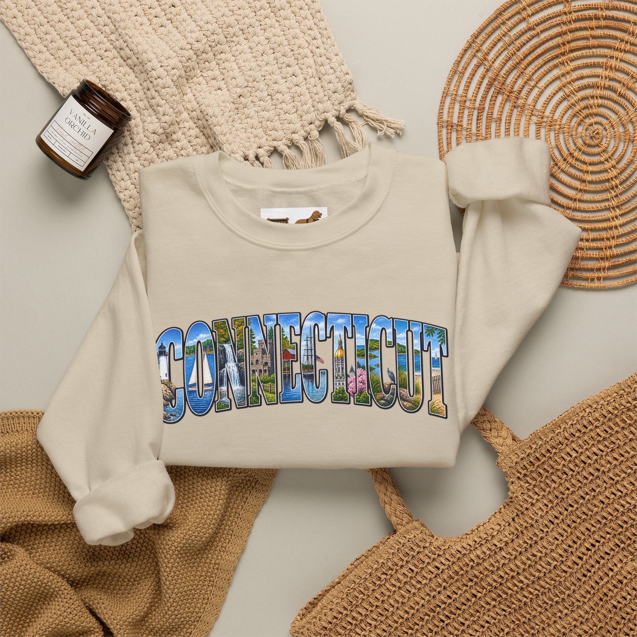 Connecticut Retro Crewneck Sweatshirt