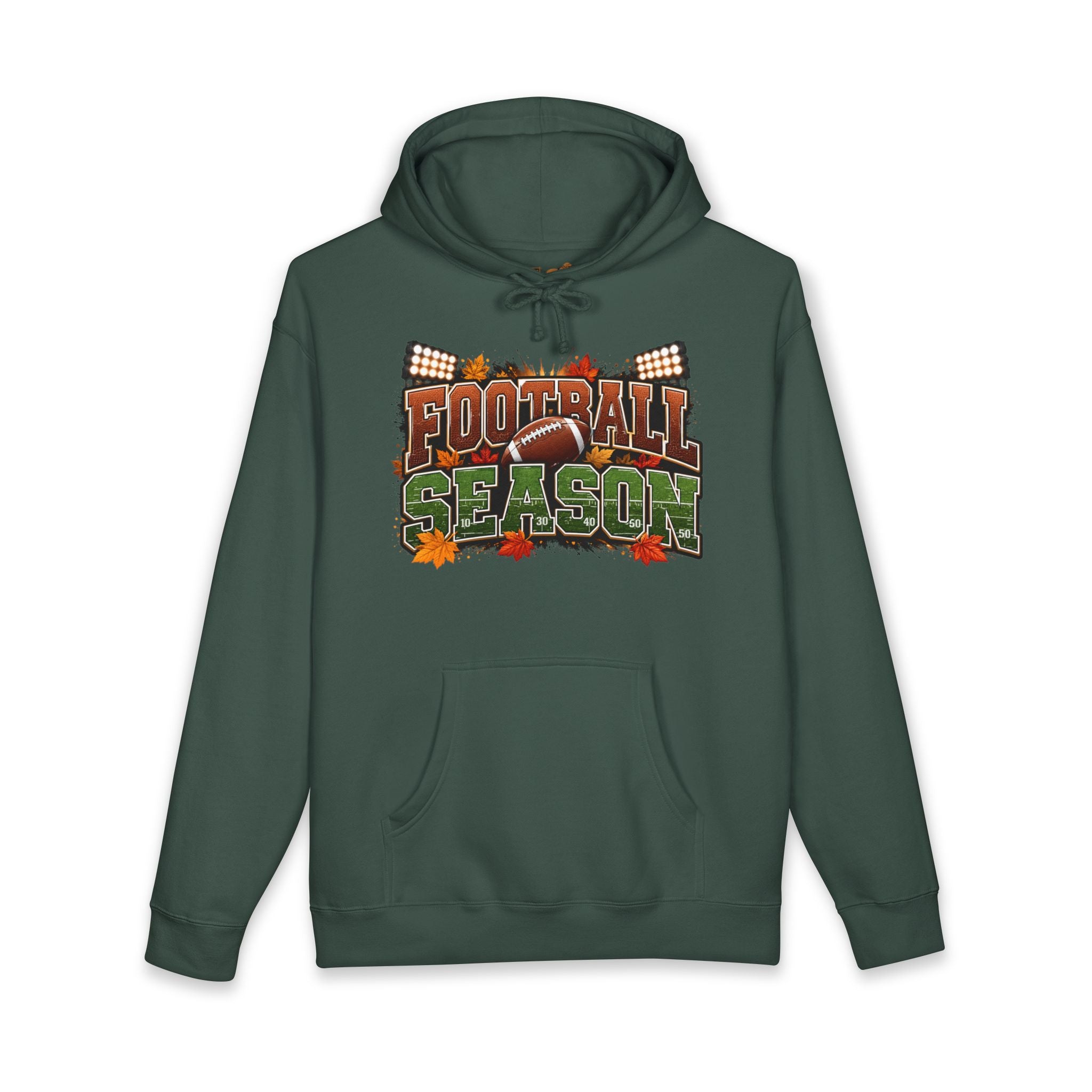 Football Season Hoodie – Fall Tailgate Pullover with Football & Stadium Graphics