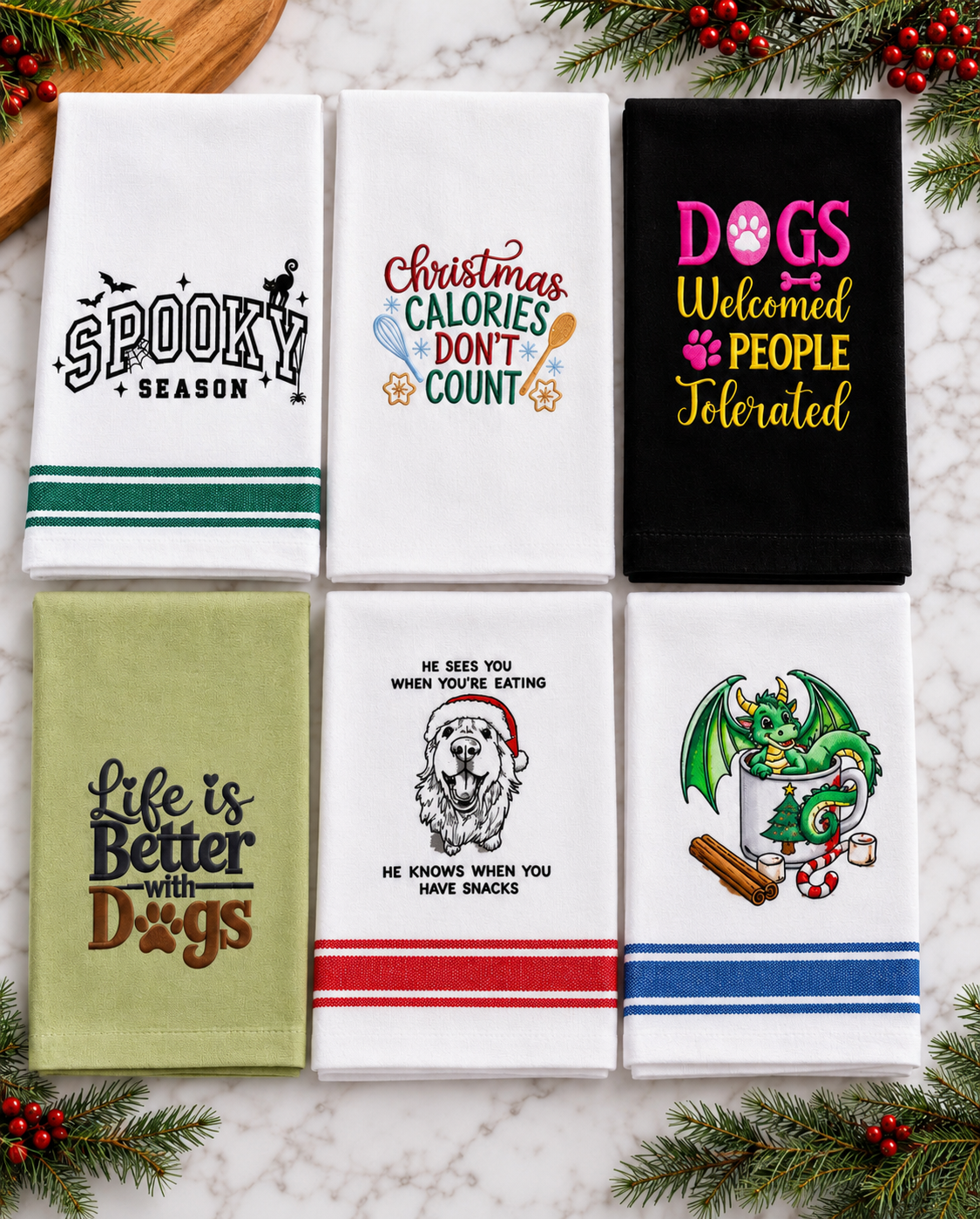 Embroidered Tea Towels