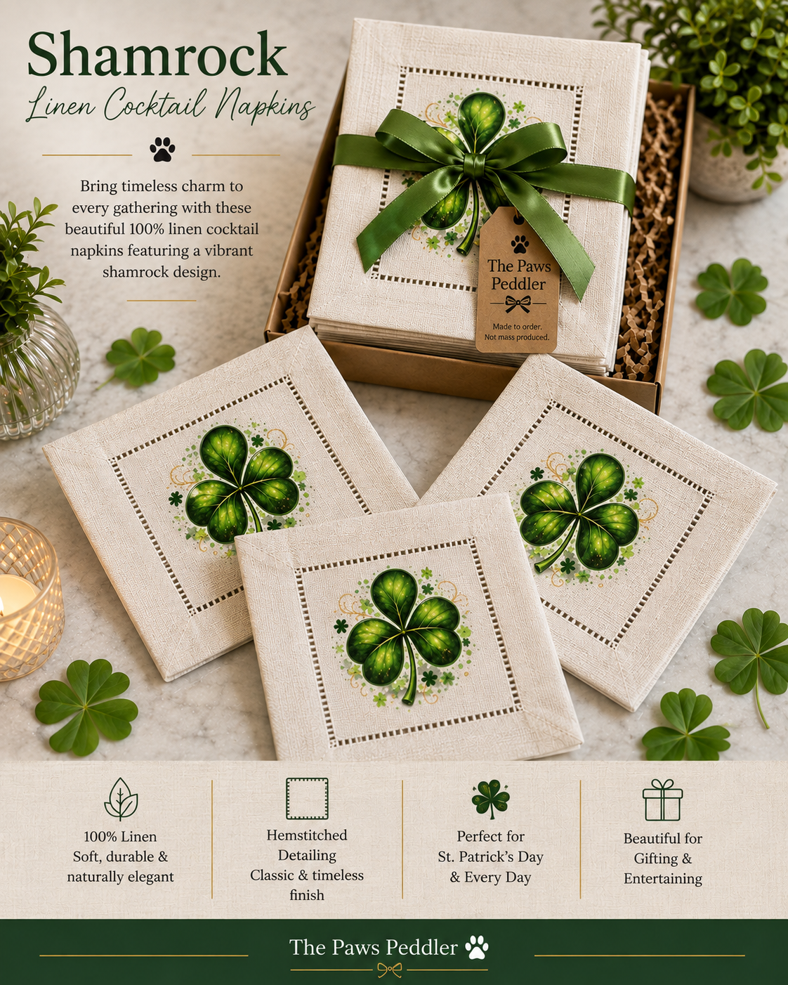 Linen Cocktail Napkins