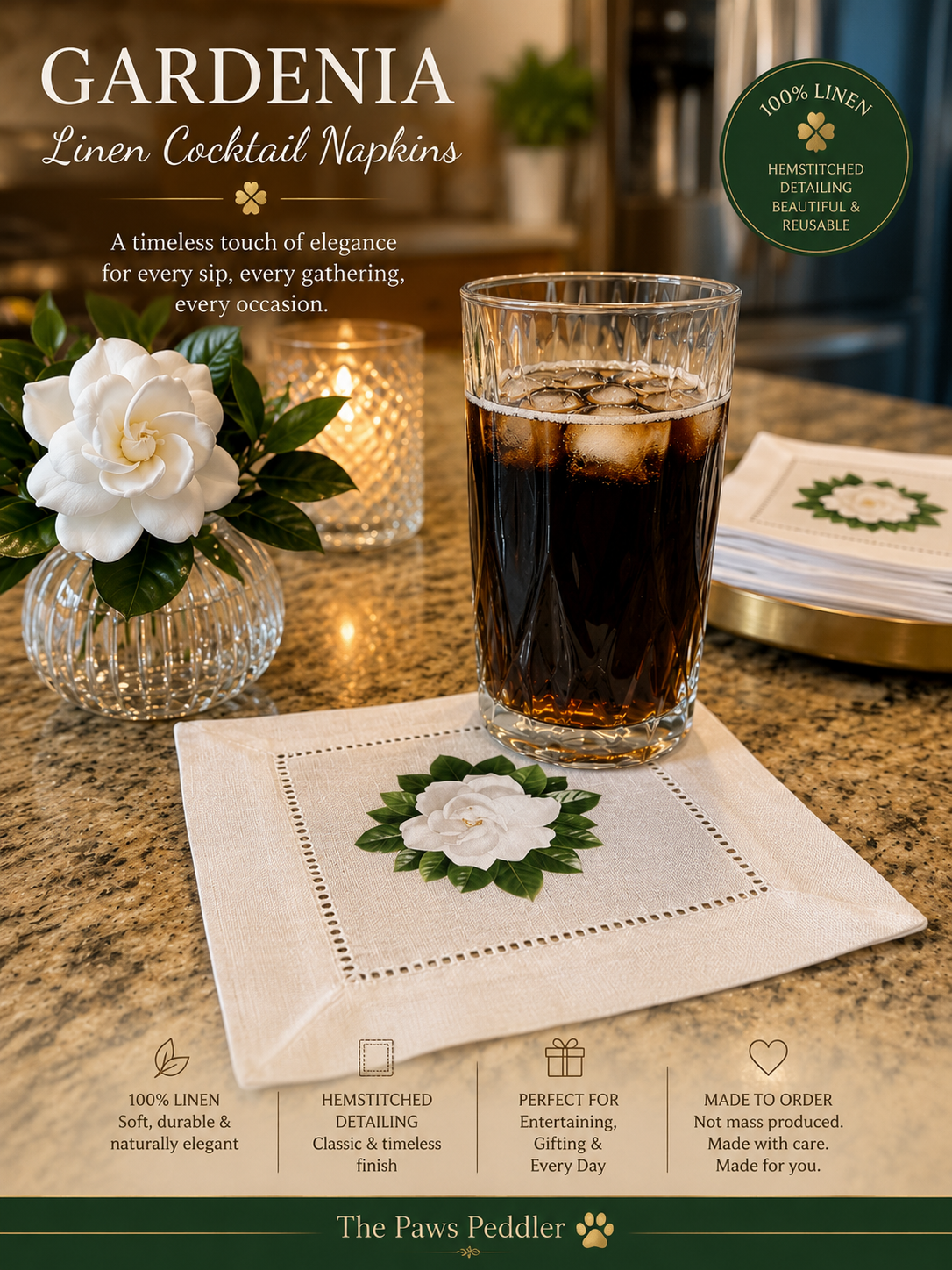 Linen Cocktail Napkins