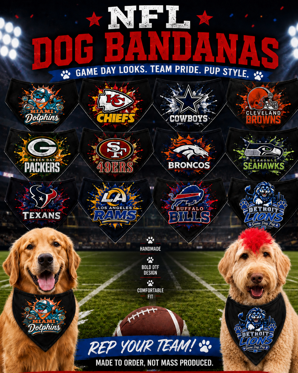 Game Day Fan Bandanas