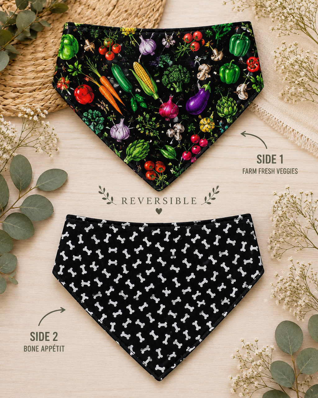 Garden Fetch Reversible Bandana